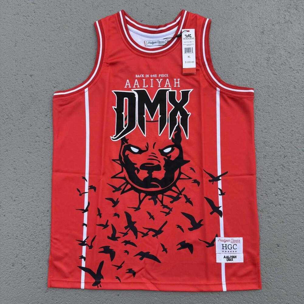Men’s Aaliyah x DMX Basketball Jersey Headgear Classics Red XL